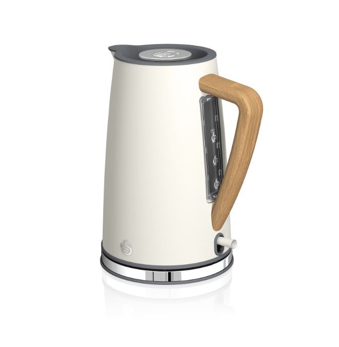 white kettle and toaster